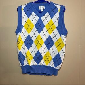 The Children’s Place Small (5/6) Blue and Yellow Argyle Sweater Vest